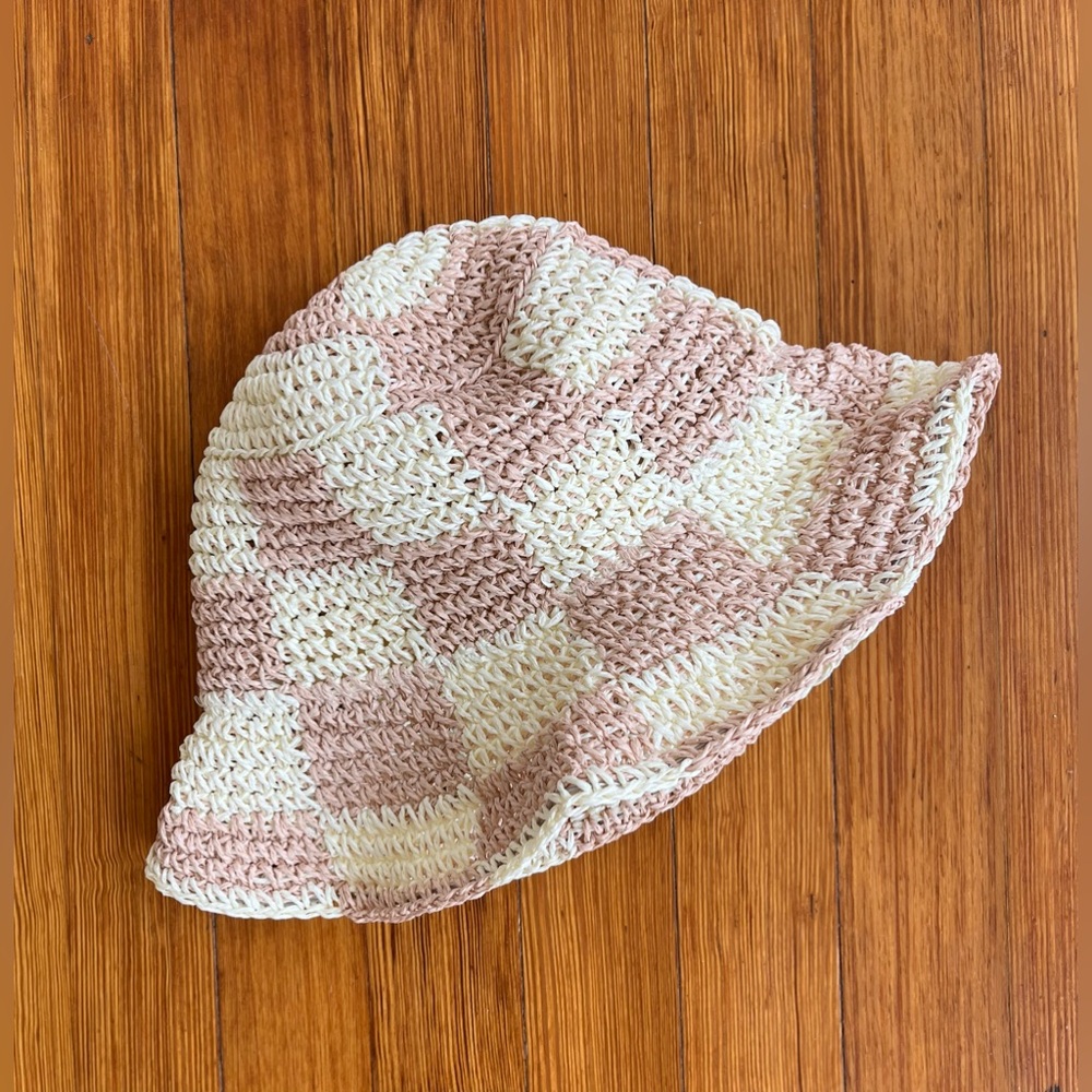 Anthropologie - WYETH Checkered Straw Sadie Bucket Hat